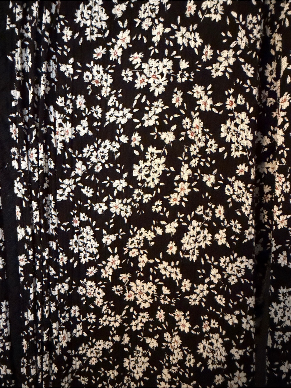 Skies Are Blue petite Black Floral V-Neck Top with White & Pink Accents - Picture 2 of 5